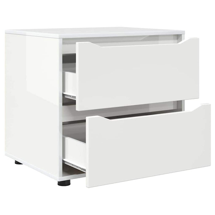 Storage Cabinet Glossy Look White 60 X 48 X 57 Cm Nnnnto