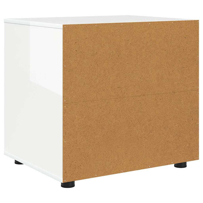 Storage Cabinet Glossy Look White 60 X 48 X 57 Cm Nnnnto