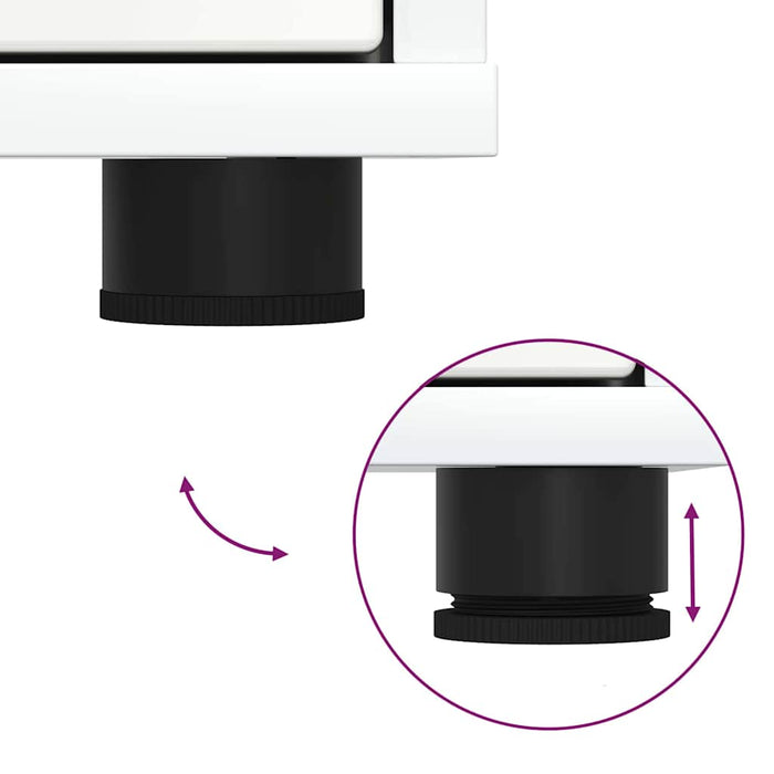 Storage Cabinet Glossy Look White 60 X 48 X 57 Cm Nnnnto