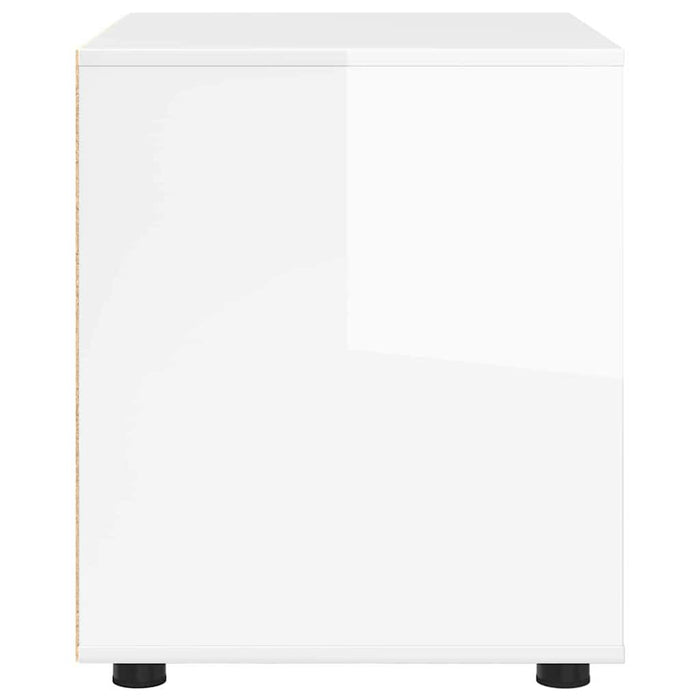 Storage Cabinet Glossy Look White 60 X 48 X 57 Cm Nnnnto