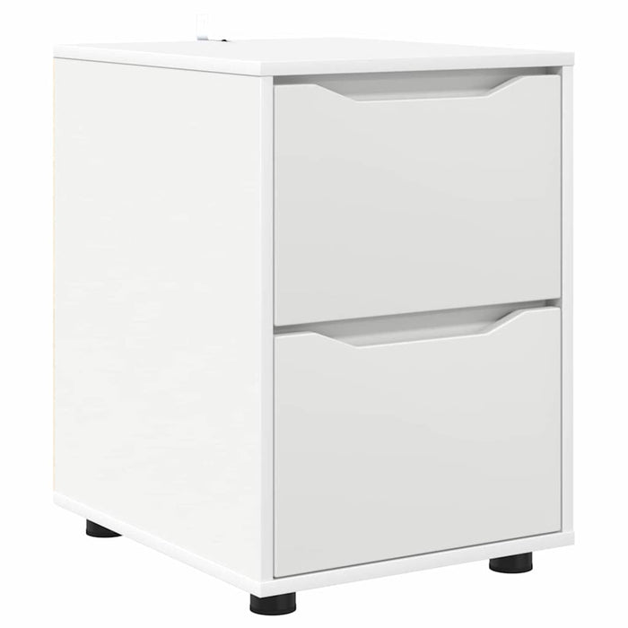 Storage Cabinet White 40 X 48 X 57 Cm Engineered Wood Nnnnti