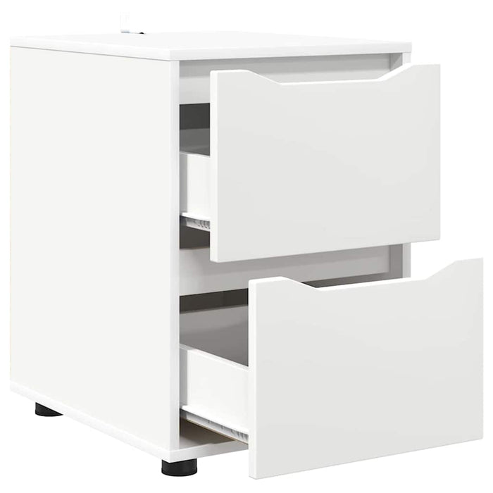 Storage Cabinet White 40 X 48 X 57 Cm Engineered Wood Nnnnti