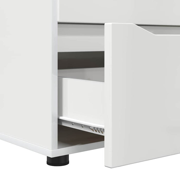 Storage Cabinet Glossy Look White 40 X 48 X 57 Cm Nnnnao