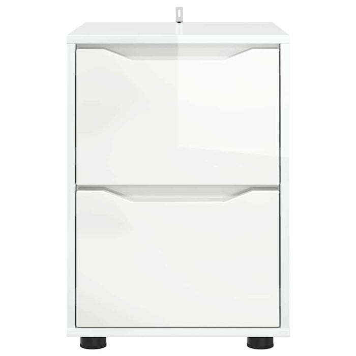 Storage Cabinet Glossy Look White 40 X 48 X 57 Cm Nnnnao