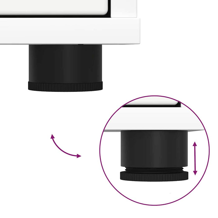 Storage Cabinet Glossy Look White 40 X 48 X 57 Cm Nnnnao