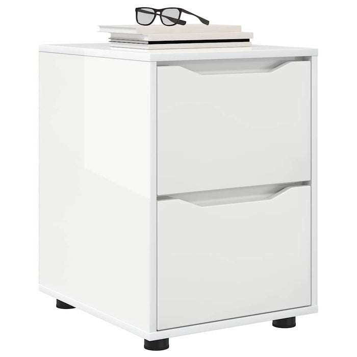 Storage Cabinet Glossy Look White 40 X 48 X 57 Cm Nnnnao