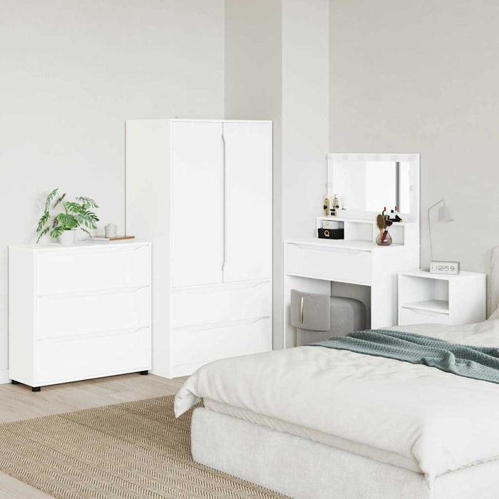 Storage Cabinet White 80 X 31 X 81 Cm Engineered Wood Nnnnai