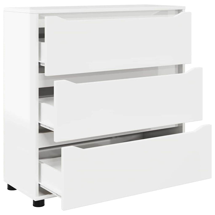 Storage Cabinet Glossy Look White 80 X 31 X 81 Cm Nnnnpo