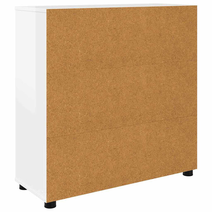 Storage Cabinet Glossy Look White 80 X 31 X 81 Cm Nnnnpo