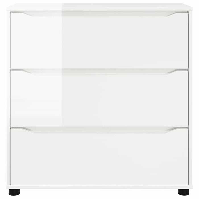 Storage Cabinet Glossy Look White 80 X 31 X 81 Cm Nnnnpo