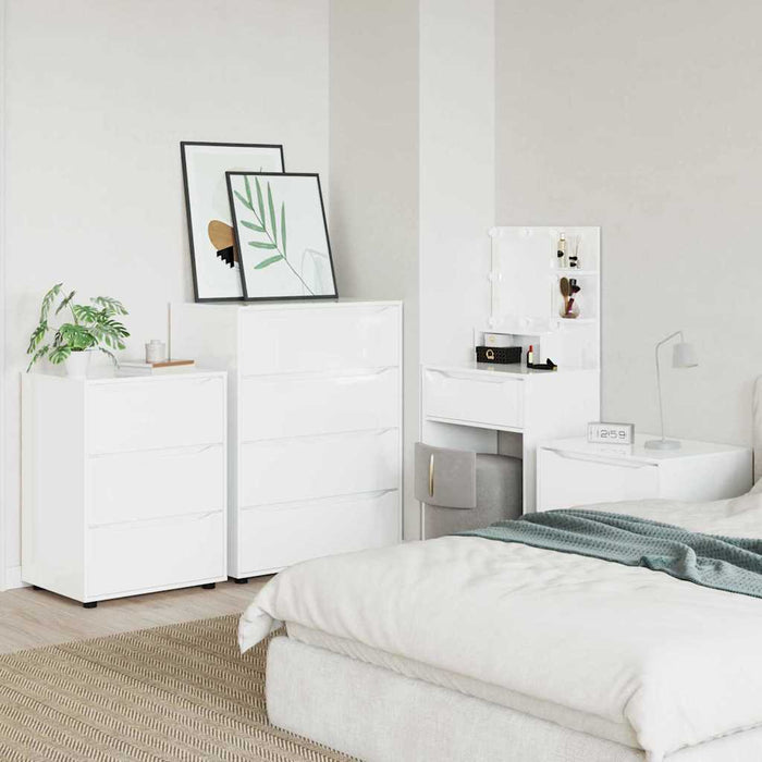 Storage Cabinet Glossy Look White 60 X 48 X 81 Cm Nnnnlo