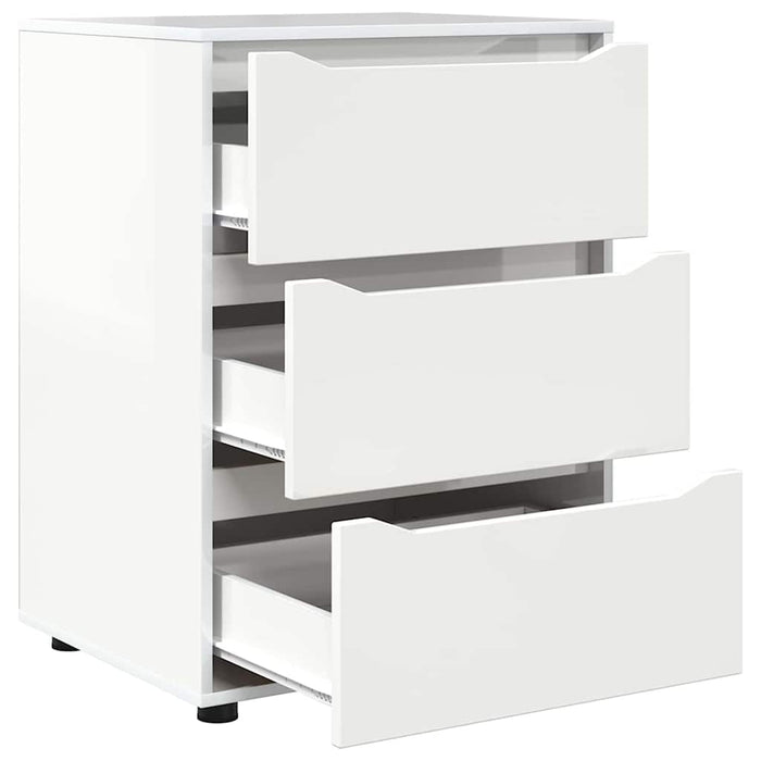 Storage Cabinet Glossy Look White 60 X 48 X 81 Cm Nnnnlo