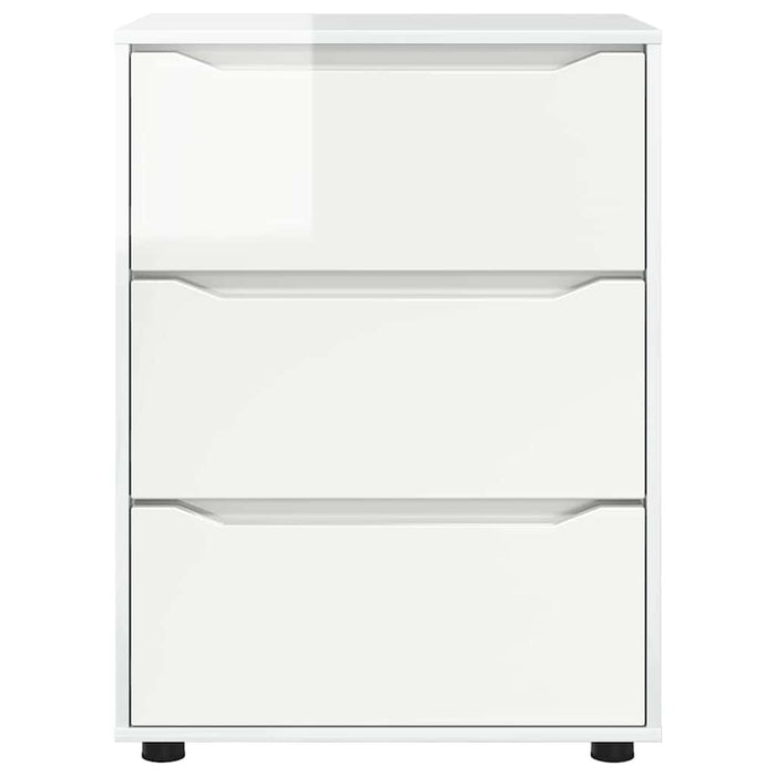 Storage Cabinet Glossy Look White 60 X 48 X 81 Cm Nnnnlo