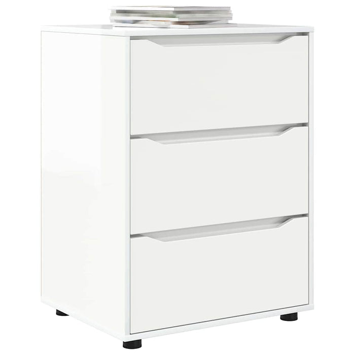 Storage Cabinet Glossy Look White 60 X 48 X 81 Cm Nnnnlo