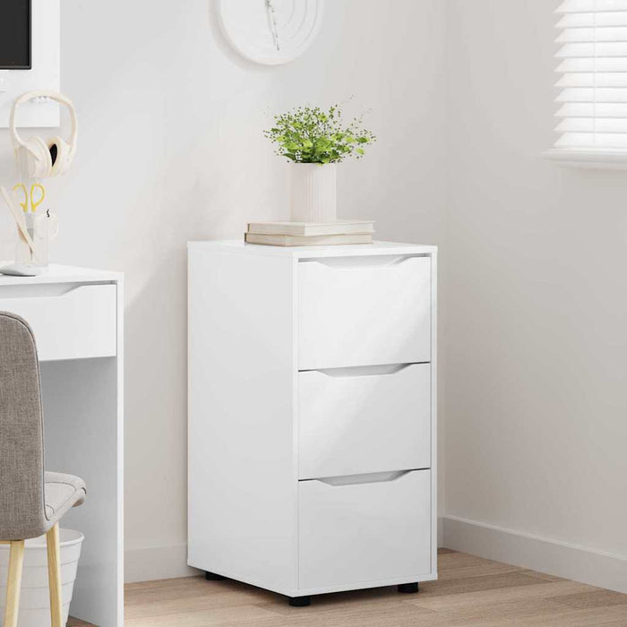 Storage Cabinet Glossy Look White 40 X 48 X 81 Cm Nnnnio