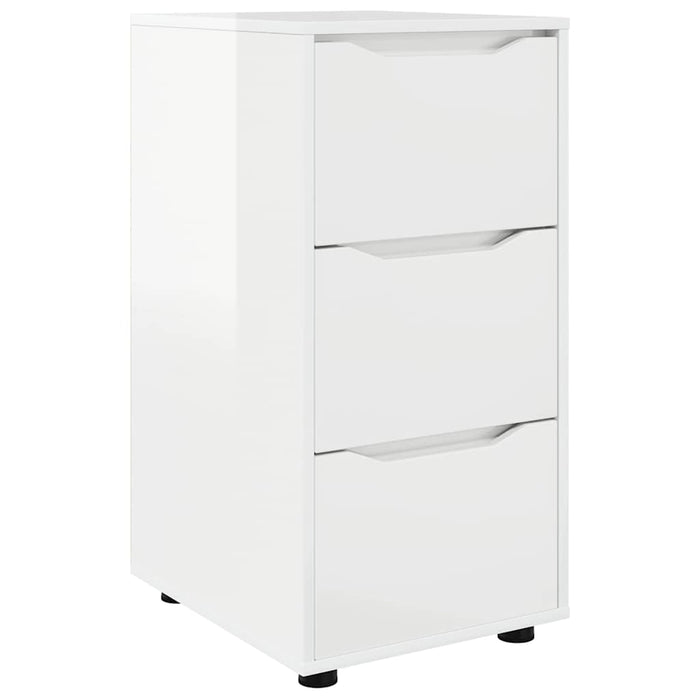 Storage Cabinet Glossy Look White 40 X 48 X 81 Cm Nnnnio