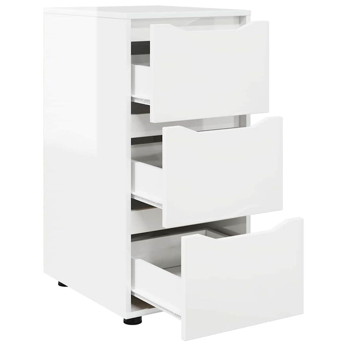 Storage Cabinet Glossy Look White 40 X 48 X 81 Cm Nnnnio