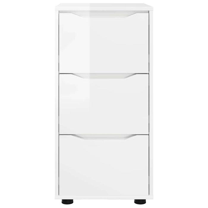 Storage Cabinet Glossy Look White 40 X 48 X 81 Cm Nnnnio