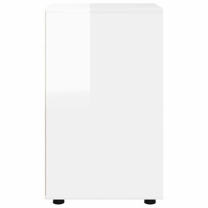 Storage Cabinet Glossy Look White 40 X 48 X 81 Cm Nnnnio