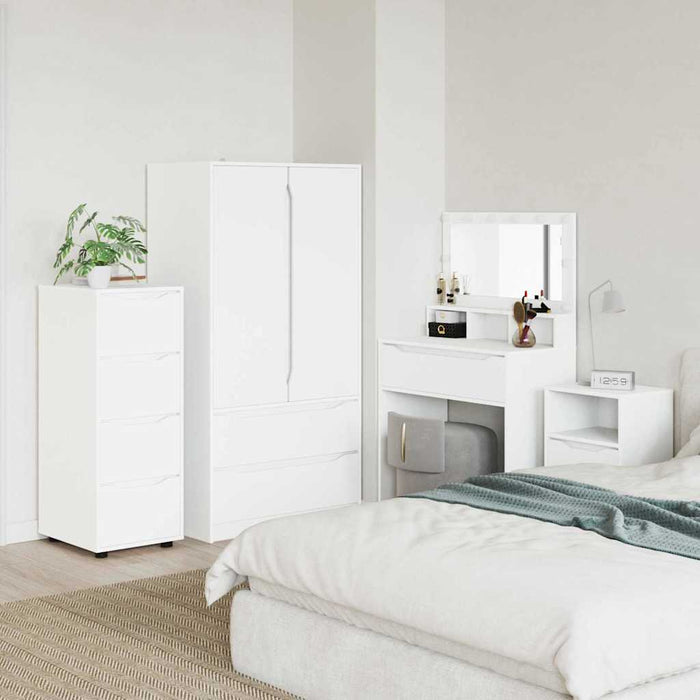 Storage Cabinet White 40 X 48 X 105 Cm Engineered Wood Nnnnki