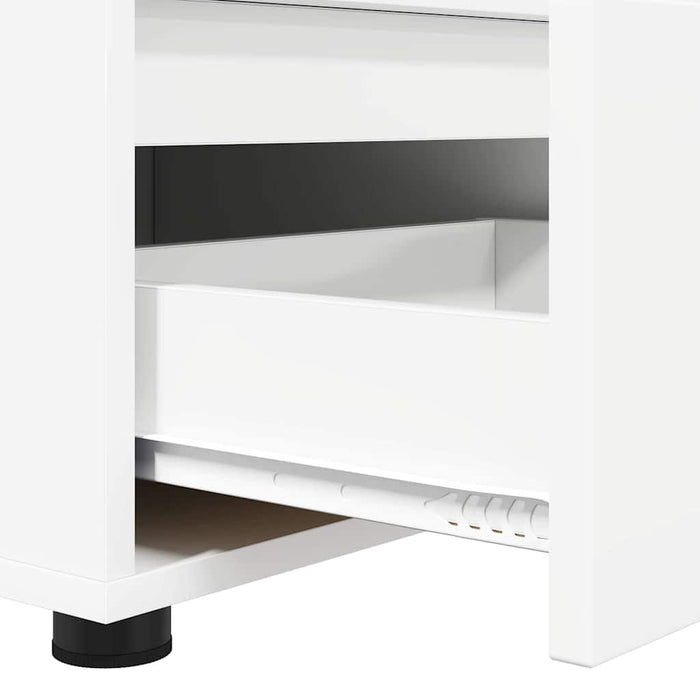 Tv Cabinet With Drawer White 100 X 48 X 43 Cm Engineered Wood Nnnkxi