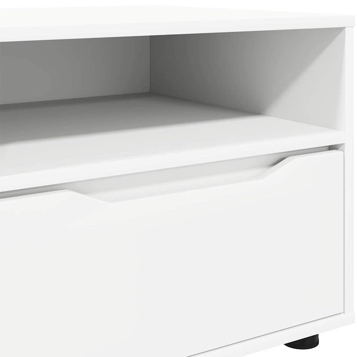 Tv Cabinet With Drawer White 100 X 48 X 43 Cm Engineered Wood Nnnkxi