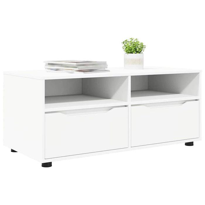 Tv Cabinet With Drawer White 100 X 48 X 43 Cm Engineered Wood Nnnkxi