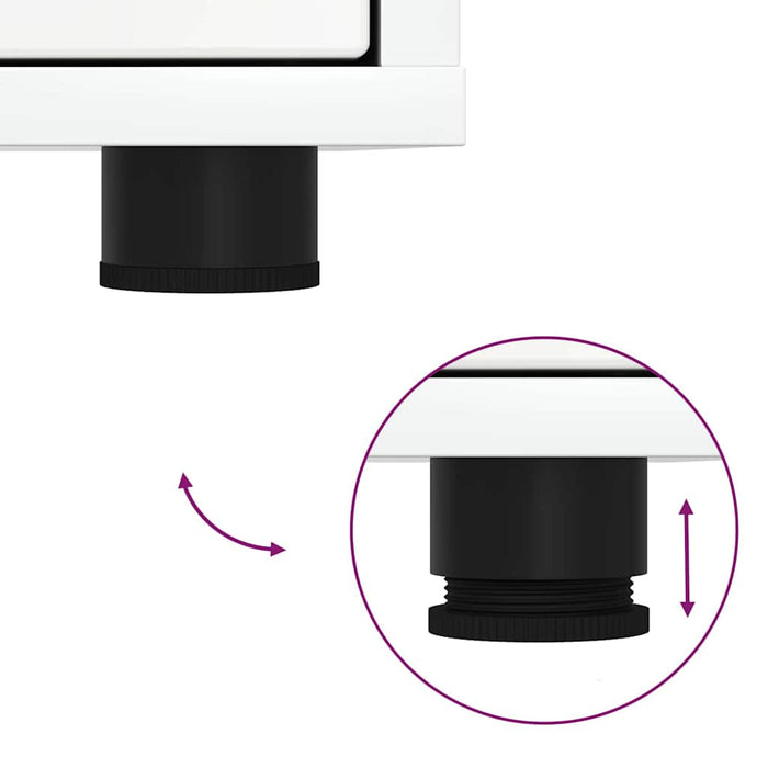 Tv Cabinet Glossy Look White 100 X 48 X 43 Cm Engineered Wood Nnnkto