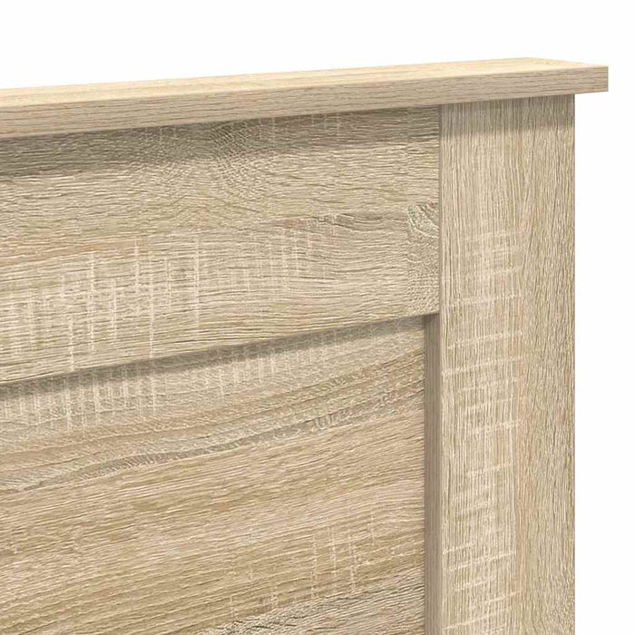 King Size Headboard With Headboard Sonoma Oak 180 Cm Engineered Wood Nniaxi