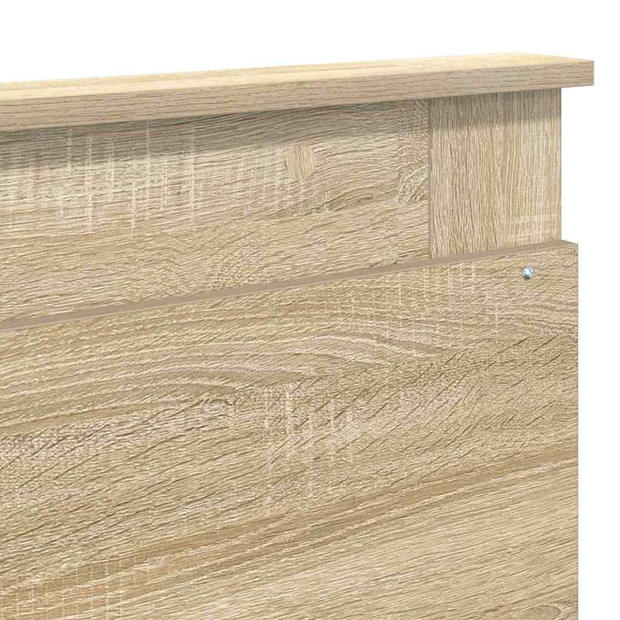 King Size Headboard With Headboard Sonoma Oak 180 Cm Engineered Wood Nniaxi