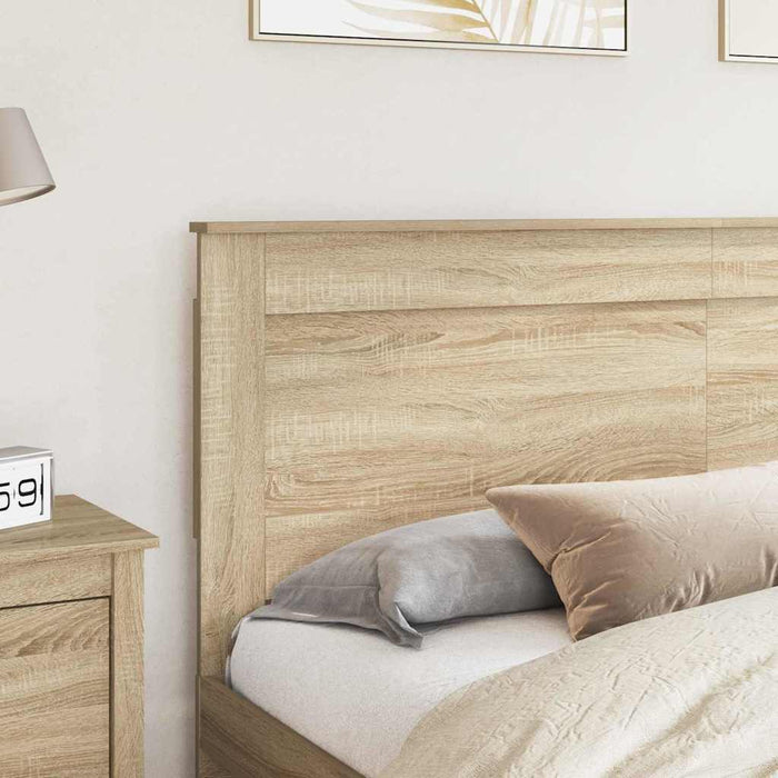 King Size Headboard With Headboard Sonoma Oak 180 Cm Engineered Wood Nniaxi