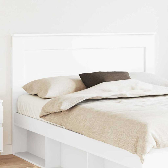 Queen Size Headboard With Headboard White 150 Cm Engineered Wood Nniaao