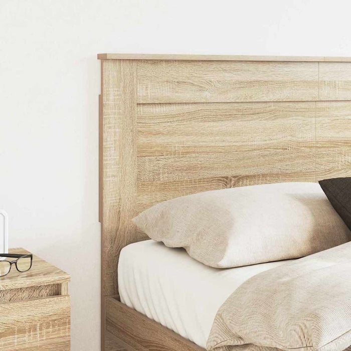 Queen Size Headboard With Headboard Sonoma Oak 150 Cm Engineered Wood Nniaat