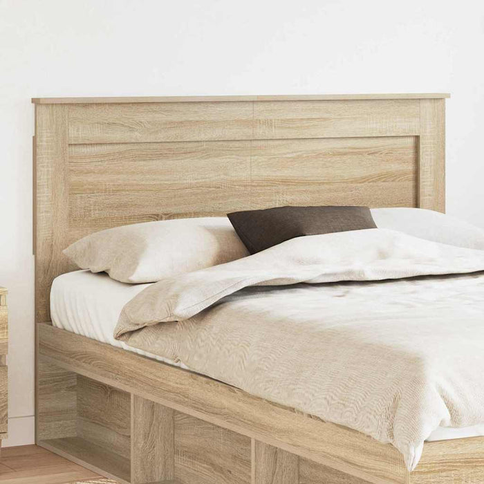 Queen Size Headboard With Headboard Sonoma Oak 150 Cm Engineered Wood Nniaat