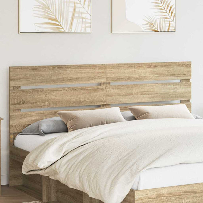 King Size Headboard With Headboard Sonoma Oak 180 Cm Engineered Wood Nnipop