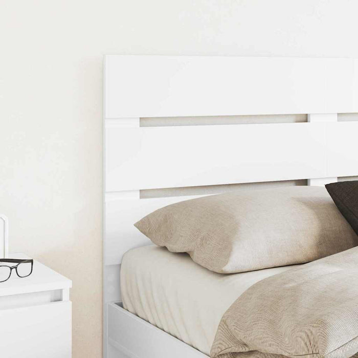 Queen Size Headboard With Headboard White 150 Cm Engineered Wood Nnipxk
