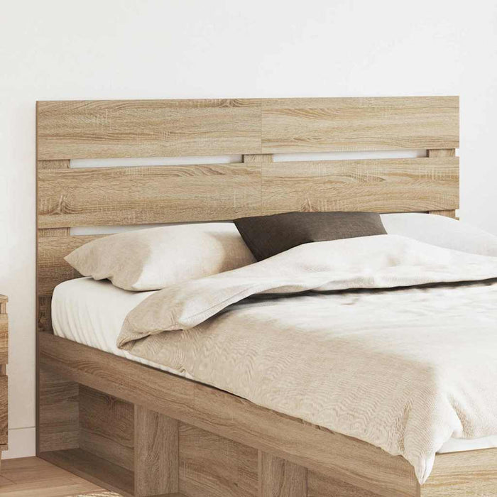 Queen Size Headboard With Headboard Sonoma Oak 150 Cm Engineered Wood Nnipto