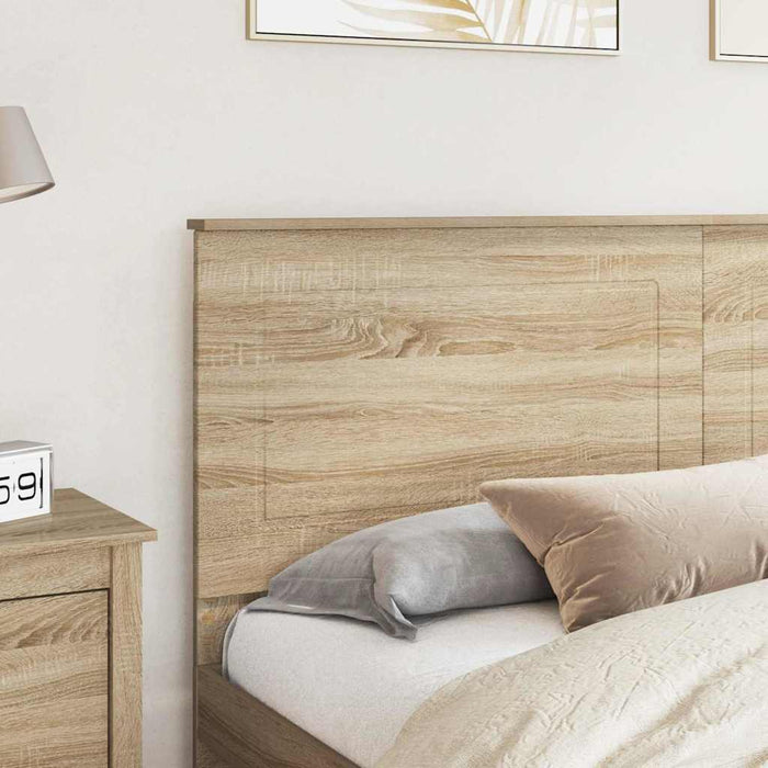 King Size Headboard With Headboard Sonoma Oak 180 Cm Engineered Wood Nnilbi