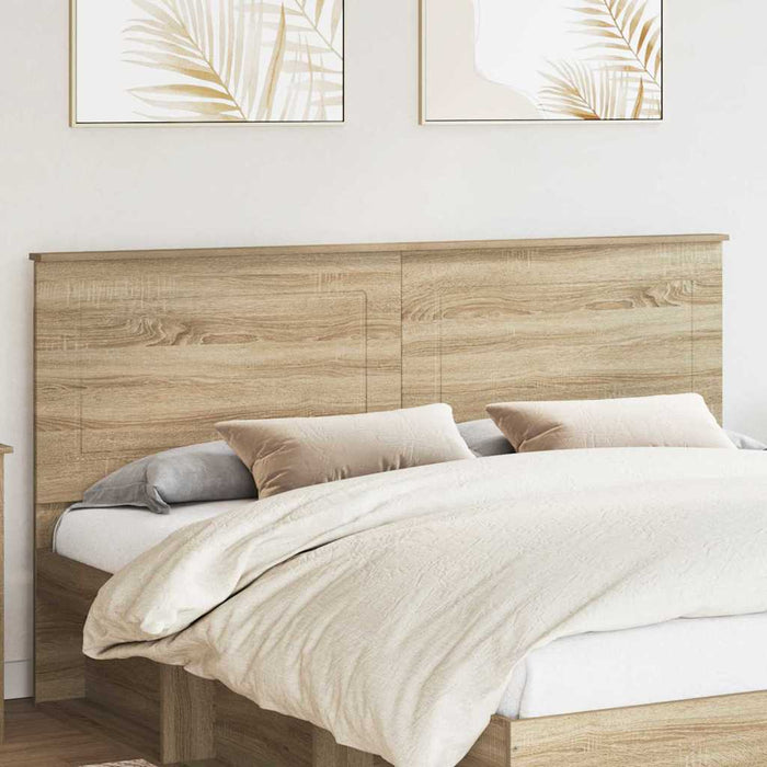 King Size Headboard With Headboard Sonoma Oak 180 Cm Engineered Wood Nnilbi