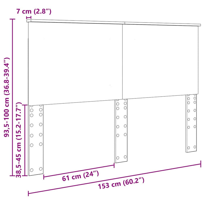 Queen Size Headboard With Headboard White 150 Cm Engineered Wood Nnilxl