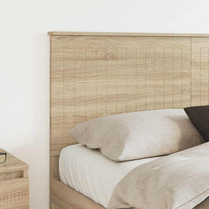 Queen Size Headboard With Headboard Sonoma Oak 150 Cm Engineered Wood Nniipb