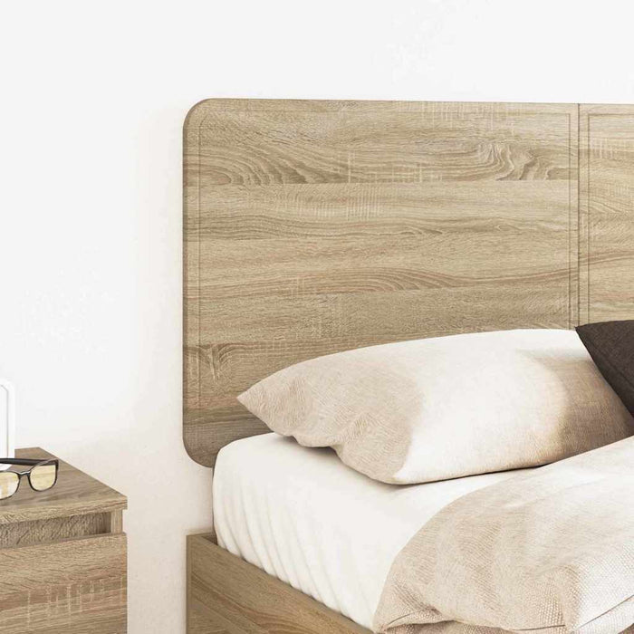 Queen Size Headboard With Headboard Sonoma Oak 150 Cm Engineered Wood Nninio
