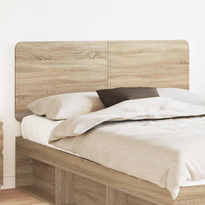 Queen Size Headboard With Headboard Sonoma Oak 150 Cm Engineered Wood Nninio