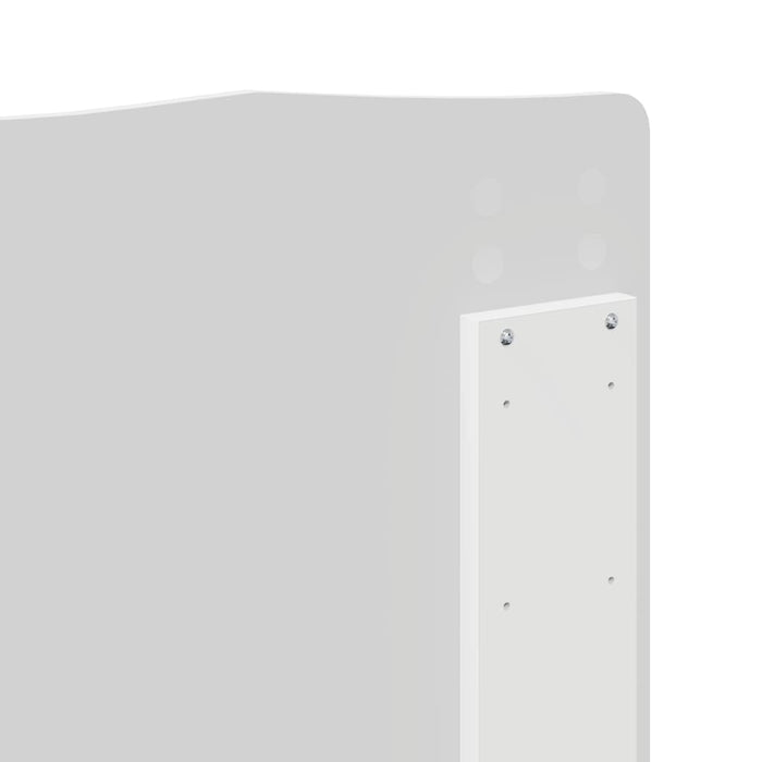 King Size Headboard With Headboard White 180 Cm Engineered Wood Nnikli