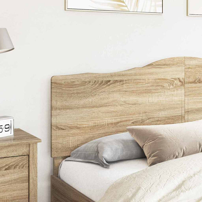 King Size Headboard With Headboard Sonoma Oak 180 Cm Engineered Wood Nnikib