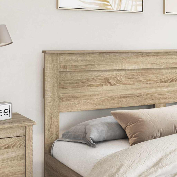 King Size Headboard With Headboard Sonoma Oak 180 Cm Engineered Wood Nnnbni