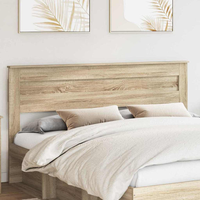 King Size Headboard With Headboard Sonoma Oak 180 Cm Engineered Wood Nnnbni