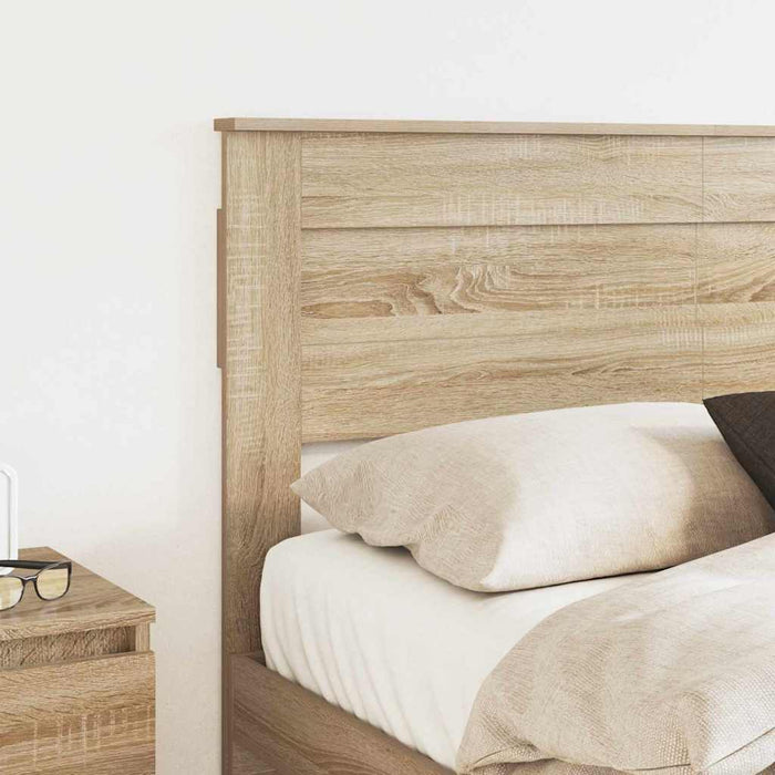 Queen Size Headboard With Headboard Sonoma Oak 150 Cm Engineered Wood Nnnobt
