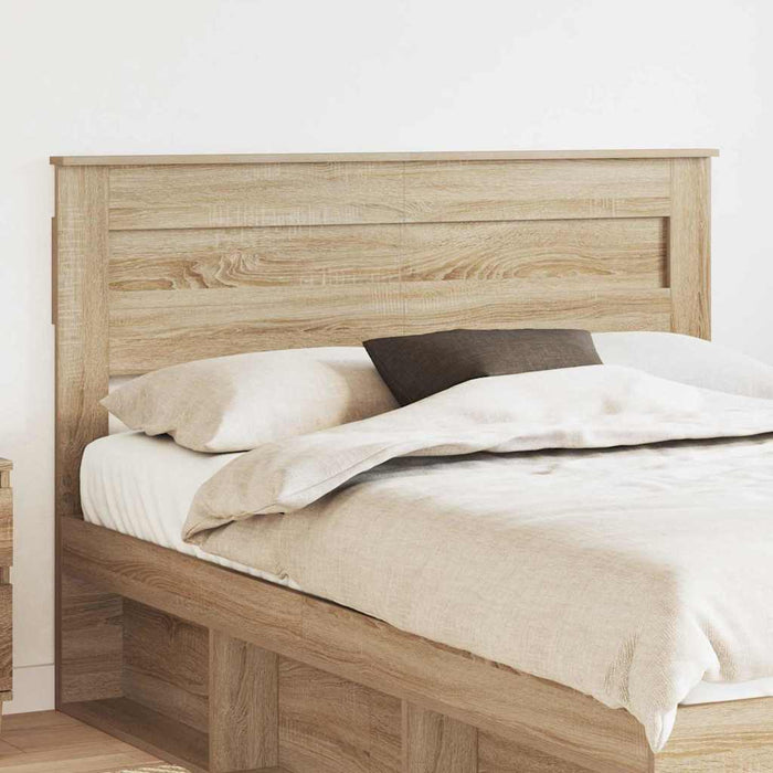 Queen Size Headboard With Headboard Sonoma Oak 150 Cm Engineered Wood Nnnobt
