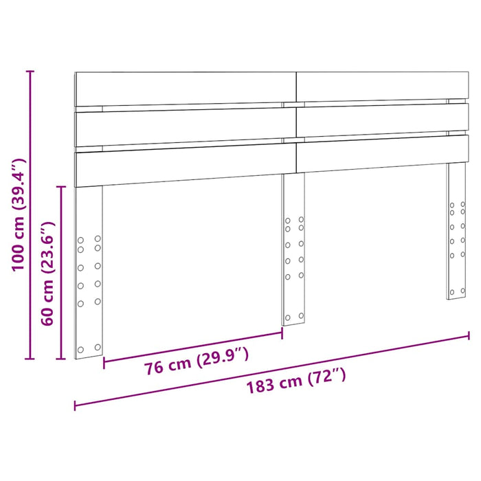 King Size Headboard With Headboard White 180 Cm Engineered Wood Nnnoit